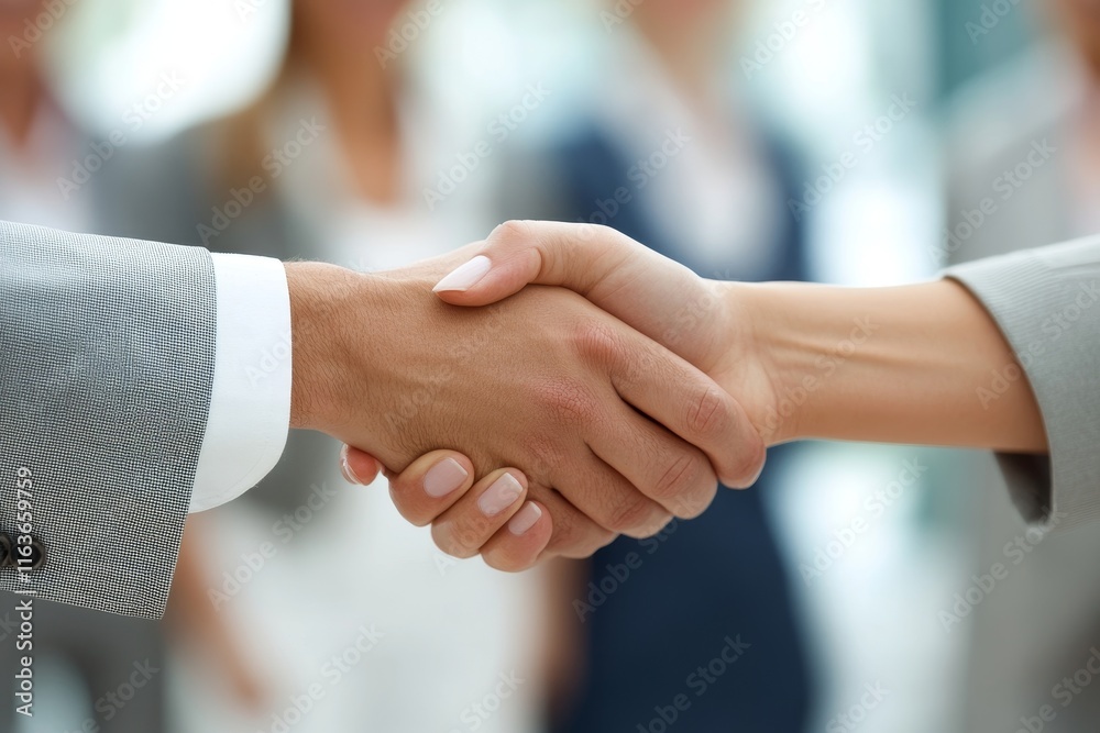 Business people shaking hands, Generative AI Business people shaking hands, Generative AI