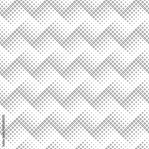 Geometrical diagonal square pattern background - monochrome abstract vector illustration from squares
