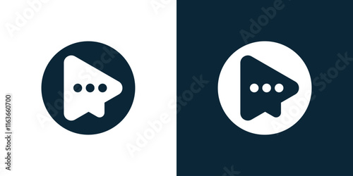 Play logo. Play and Chat logo icon, Talk and play logo combination, Chat and Play symbol