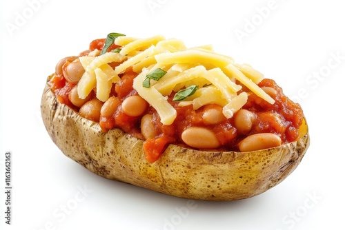 Wallpaper Mural Jacket potato topped with tomato beans and cheddar cheese Classic British dish Torontodigital.ca
