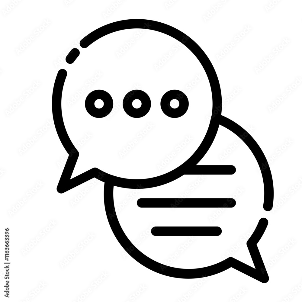 teenage chat cutline icon teenage chat cutline icon