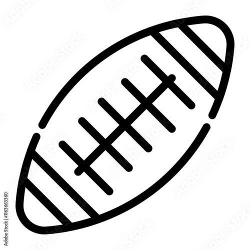 rugby game cutline icon