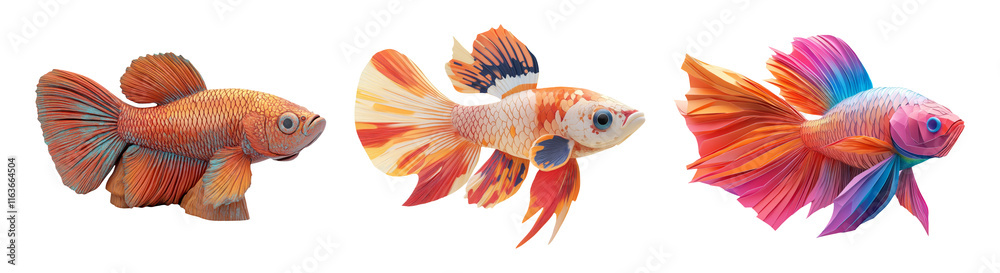 Fototapeta premium Vibrant Goldfish Isolated on Transparent Background for Design Use