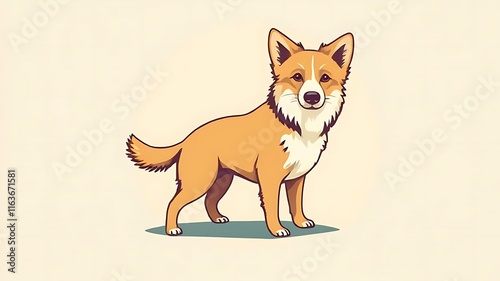 Dog silhouette vector art illustration
