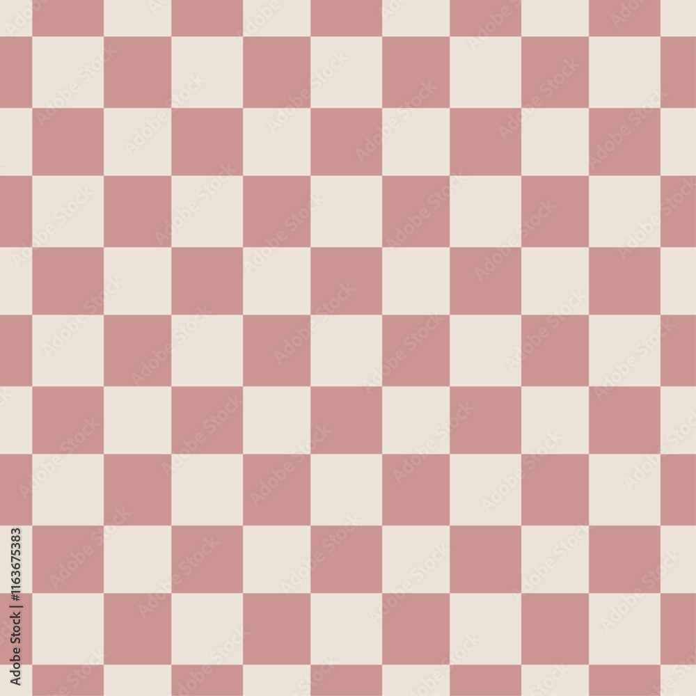 Checkered seamless pattern. Pastel brown, and beige check background. Checkered seamless pattern. Pastel brown, and beige check background.