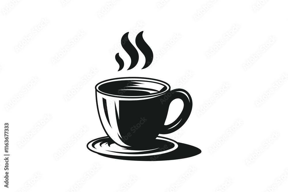 Obraz premium Coffee Cup Silhouette Design