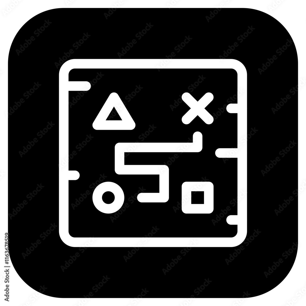 Editable strategy game, strategic map vector icon. Video game, game elements. Part of a big icon set family. Perfect for web and app interfaces, presentations, infographics, etc Editable strategy game, strategic map vector icon. Video game, game elements. Part of a big icon set family. Perfect for web and app interfaces, presentations, infographics, etc