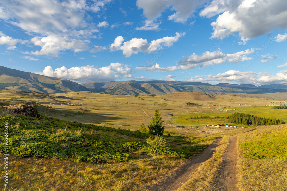 The Kurai steppe. Altai republic, Russia The Kurai steppe. Altai republic, Russia