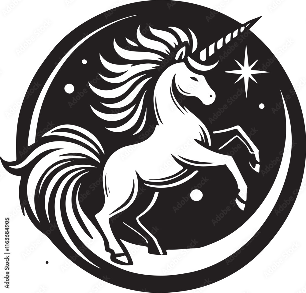Fototapeta premium Unicorn Vector Illustration