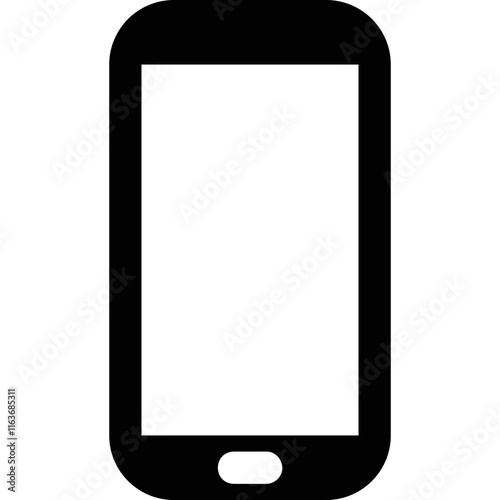 mobile phone simple vector icon