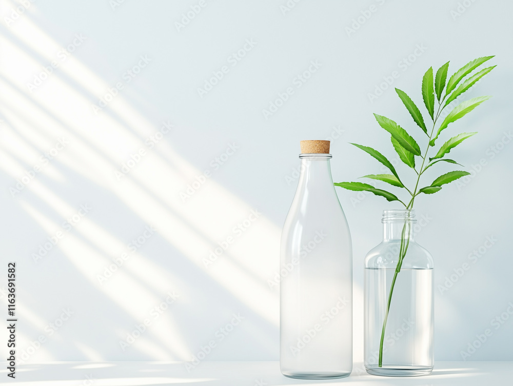 Modern style vase on geometric objects white Modern style vase on geometric objects white