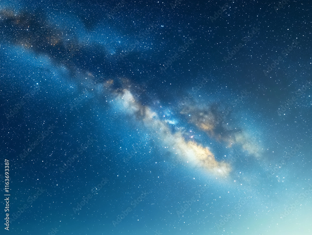 Fototapeta premium Night sky with stars and galaxy in outer space, universe background