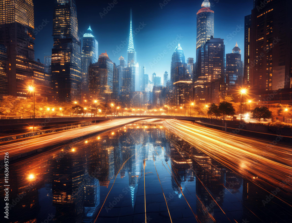 Fototapeta premium 都会の夜景