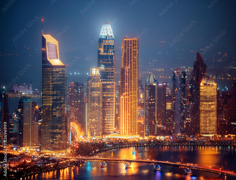 Obraz premium 都会の夜景