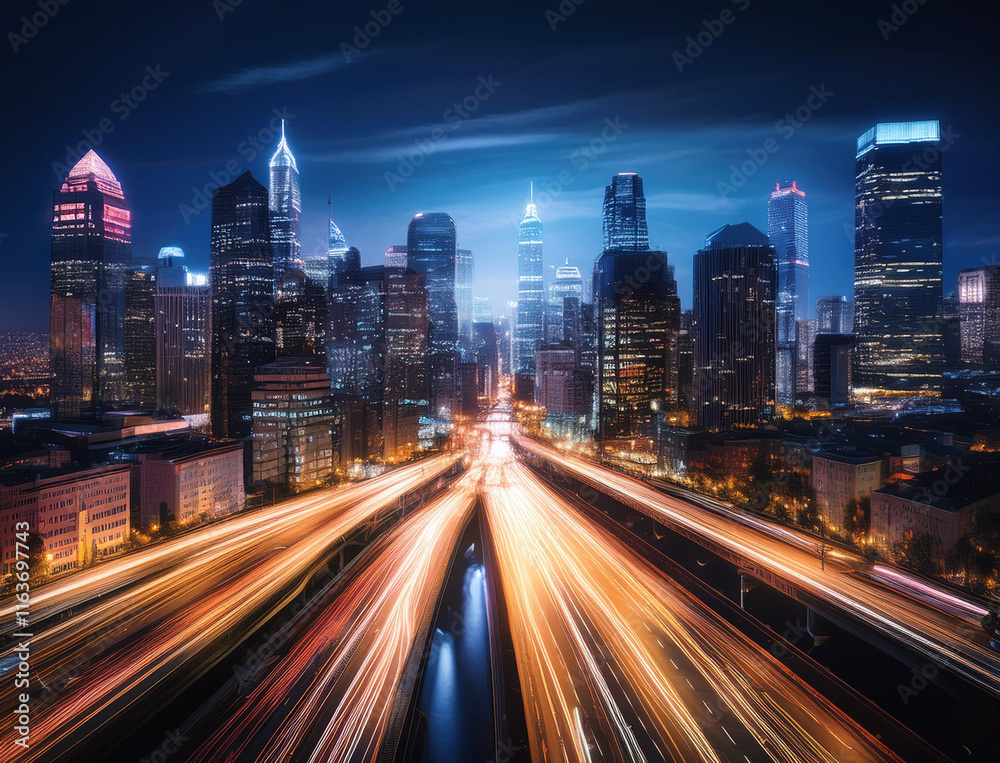Fototapeta premium 都会の夜景