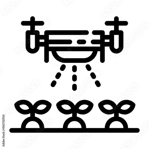 agricultural drones cutline icon