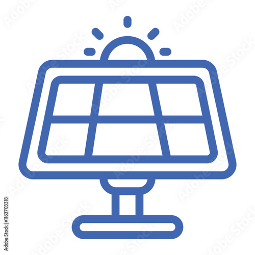 solar panels color icon