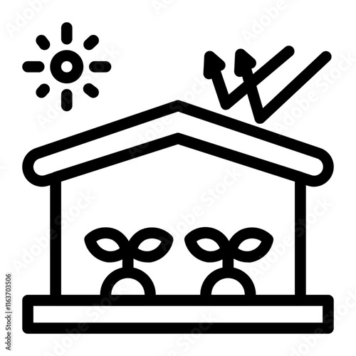 greenhouses line icon