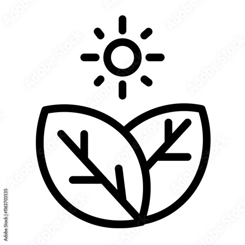 photosynthesis line icon