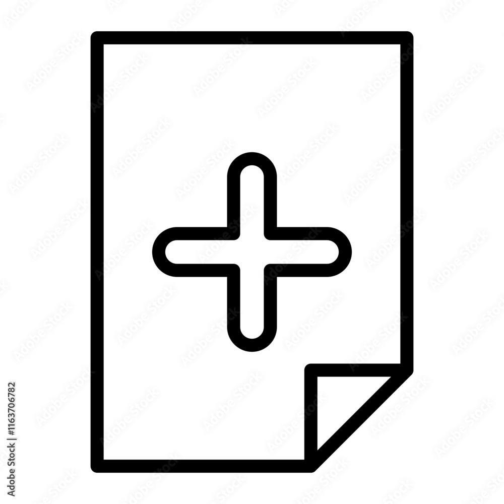New File Vector Line Icon Design New File Vector Line Icon Design