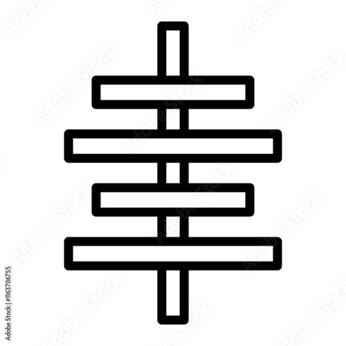 Center Alignment Vector Line Icon Design