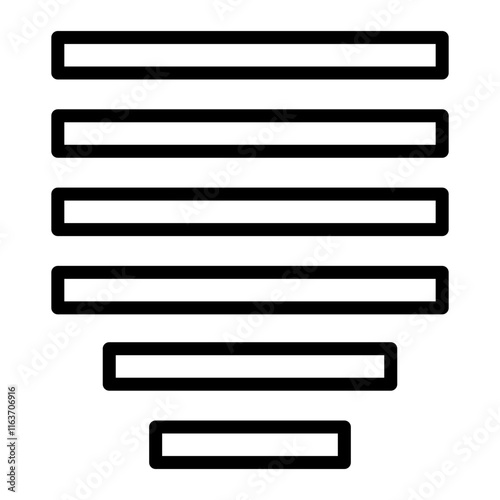 Justify Text Vector Line Icon Design