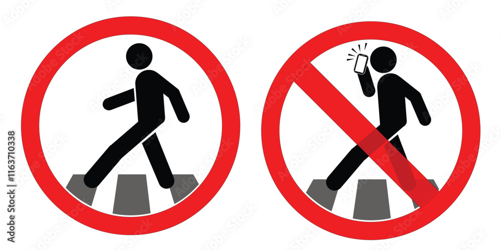man walking across the road and no use phone while across the road vector icon isolated on white background. symbol. man walking across the road and no use phone while across the road vector icon isolated on white background. symbol.