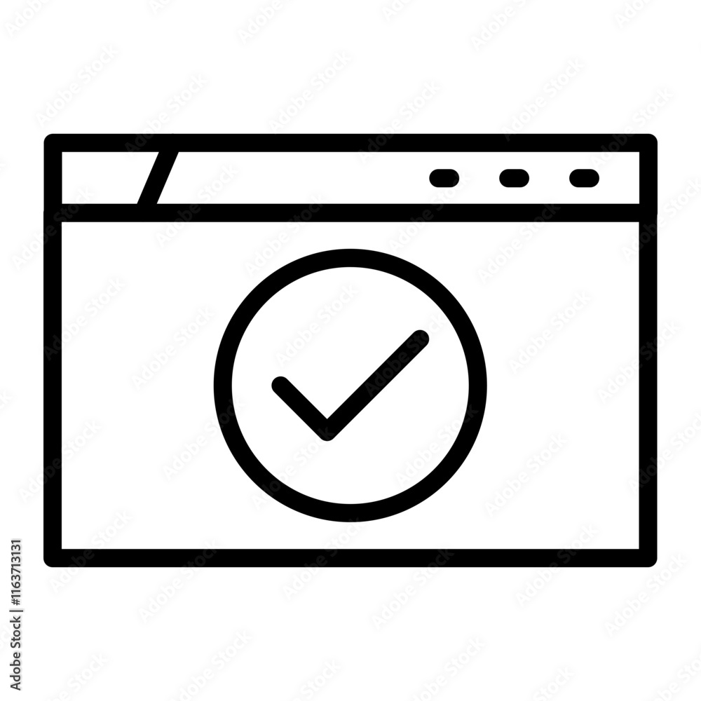 Web Browser Vector Line Icon Design Web Browser Vector Line Icon Design