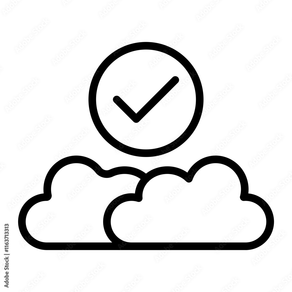 Cloud Vector Line Icon Design Cloud Vector Line Icon Design