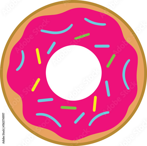 Yummy Donut Colorful Vector Illustration (Version: 02)