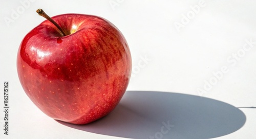 red apple on white background