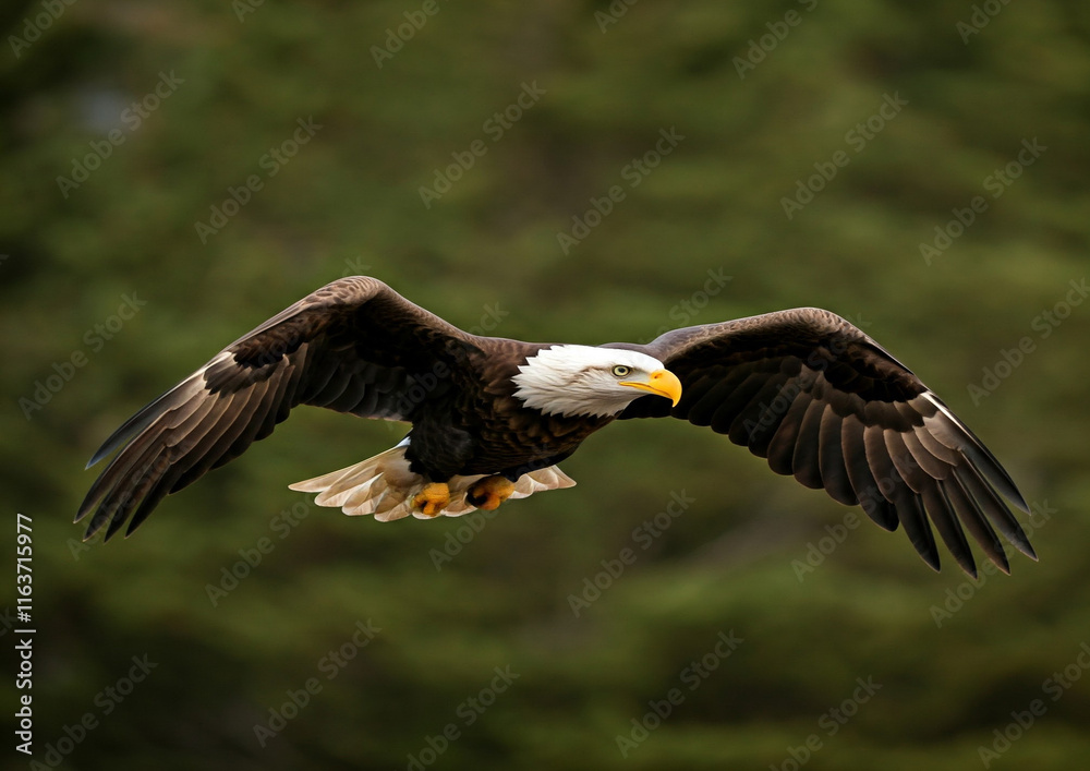 Fototapeta premium american bald eagle in flight