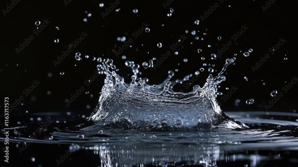 Water Droplet Splash: A Stunning Macro Photography of a Water Crown Water Droplet Splash: A Stunning Macro Photography of a Water Crown