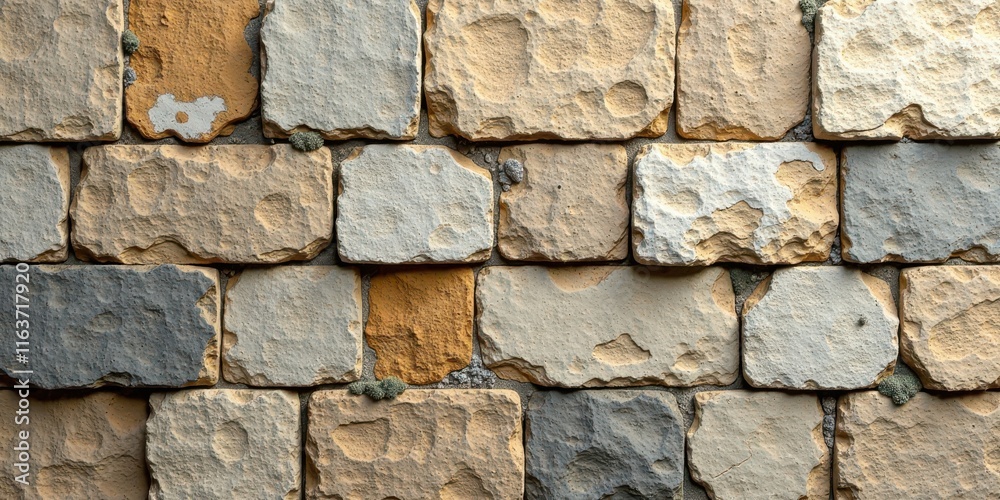 Textured Stone Wall Background Irregular Blocks in Earthy Tones Textured Stone Wall Background Irregular Blocks in Earthy Tones