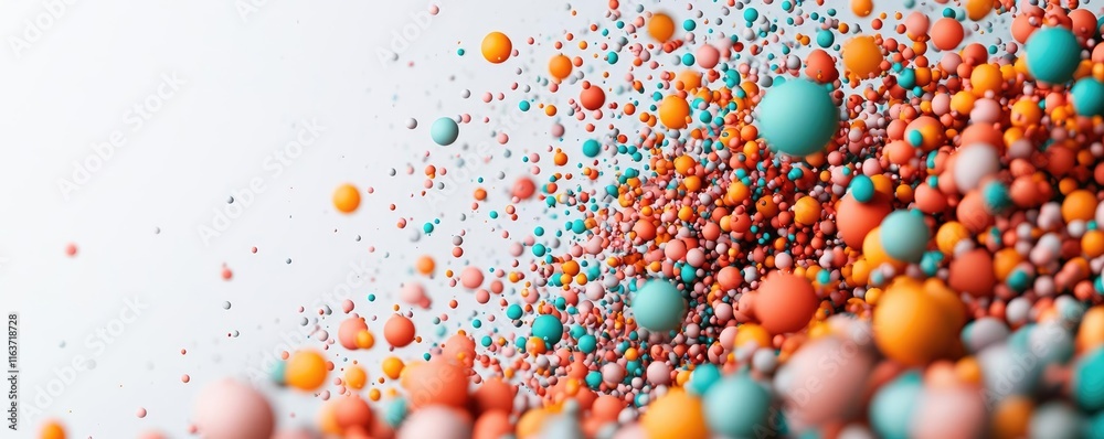 Splatter abstract background concept. Colorful abstract spheres creating a dynamic composition with vivid energy. Splatter abstract background concept. Colorful abstract spheres creating a dynamic composition with vivid energy.