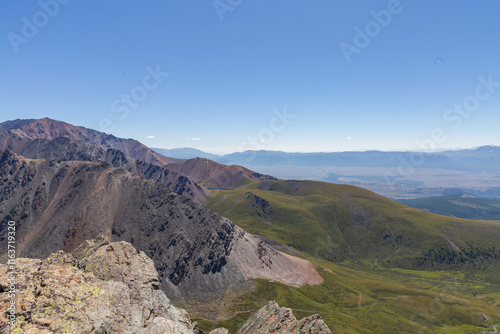 Beautiful view from the Aktash repeater (Aktashsky transponder). Altai republic, Russia photo