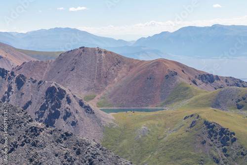 Beautiful view from the Aktash repeater (Aktashsky transponder). Altai republic, Russia photo