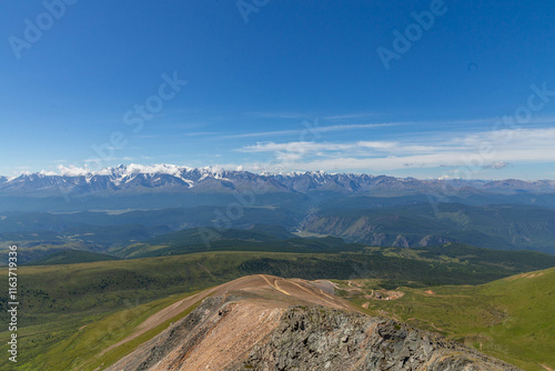 Beautiful view from the Aktash repeater (Aktashsky transponder). Altai republic, Russia photo