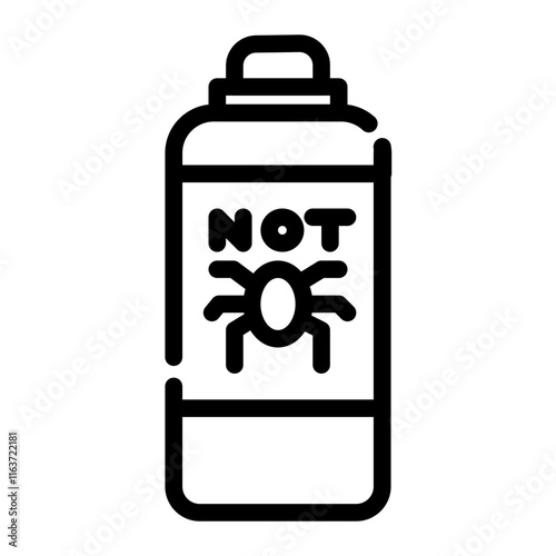 insect repellent bottle cutline icon