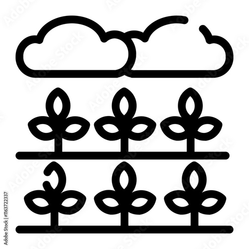 cloudy and veggie cutline icon