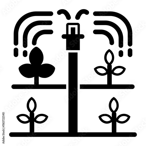 water spray glyph icon