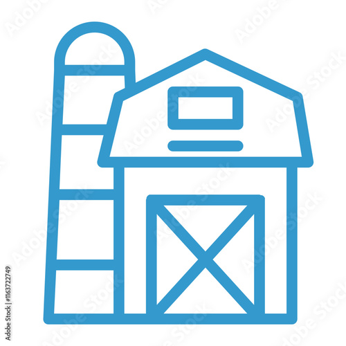 warehouses and harvest barns color icon