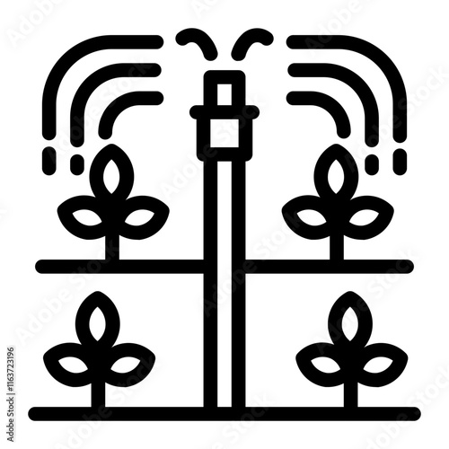 water spray line icon