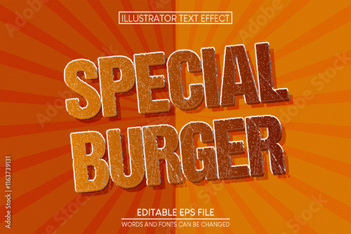 Special burger text effect