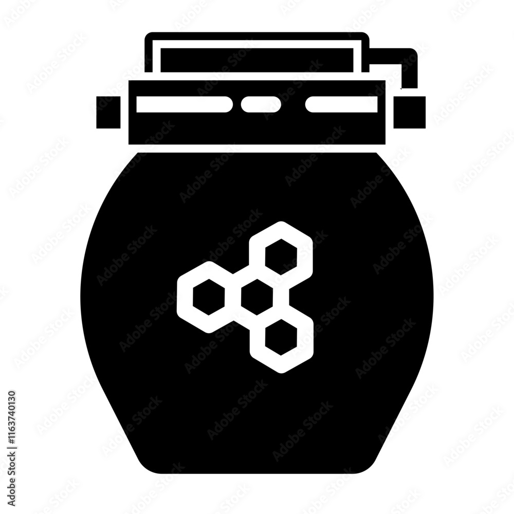 honey bottle glyph icon