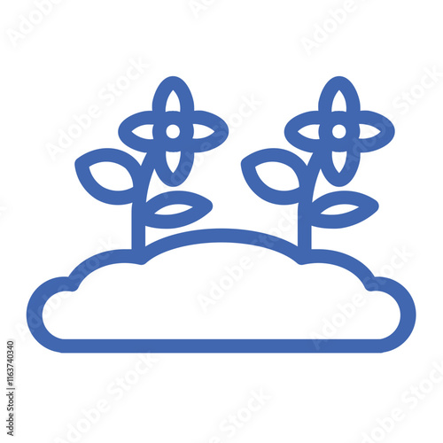 flowering bush color icon