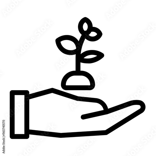 care for vegetables line icon