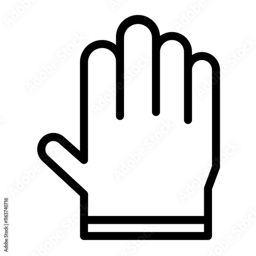 land gloves line icon