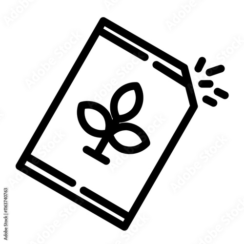 seed packet line icon