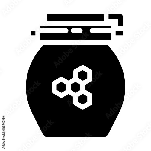 honey bottle solid icon